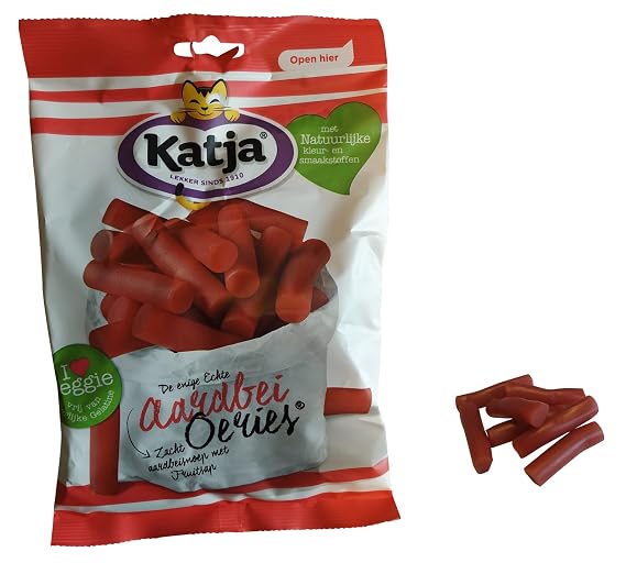 Katjes Gummies | Strawberry Licorice | Katja Candy | Strawberry Liquorice | 9.7 Ounce