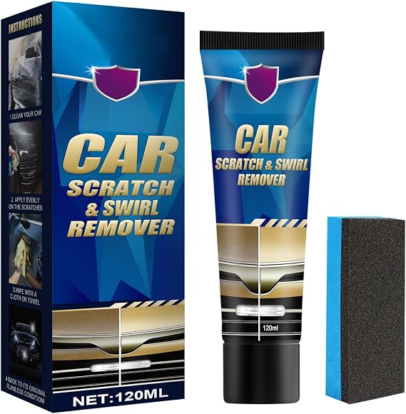 SEADEAR Car Scratch Repair Paste 120ml Paint Surface Scratch Scratch Maintenance Touch-Up Paint No Trace Repair Wax with Sponge Paint Scratches Remover Polish Wax