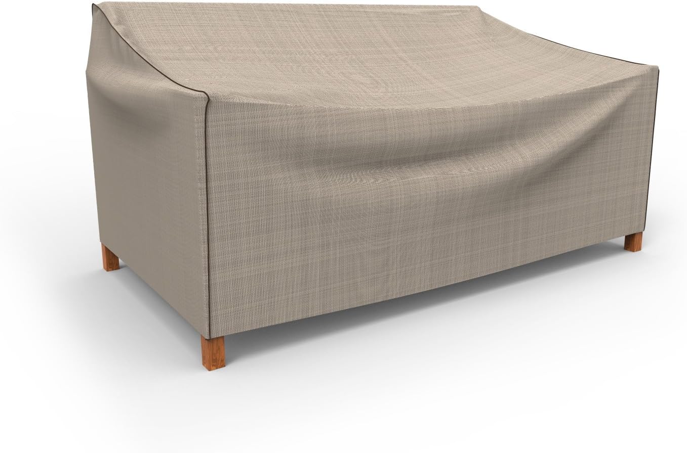 Budge P3W02PM1 English Garden Patio Sofa Cover Heavy Duty and Waterproof, Medium, Tan Tweed
