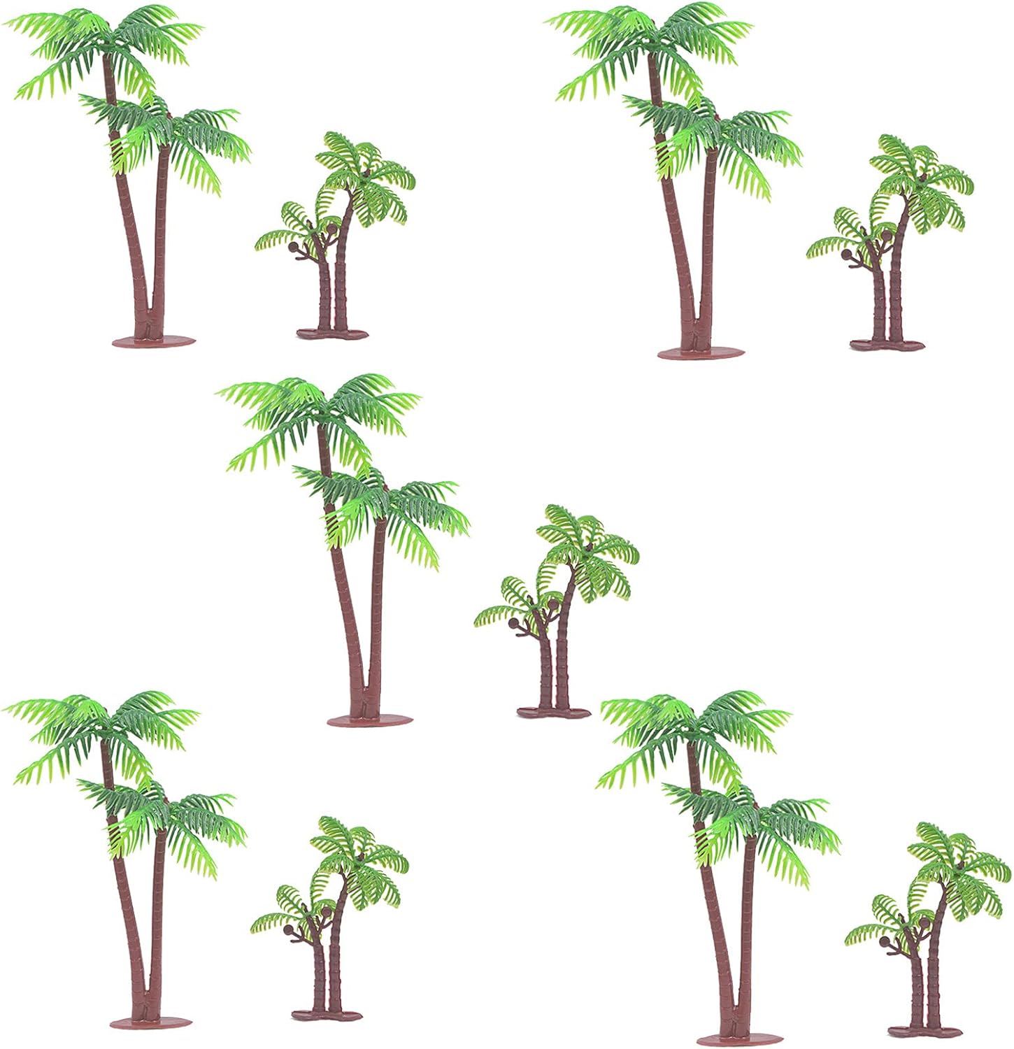 10 Pcs Coconut Palm Model TreesCake Topper - Charming Cupcake Topper Scenery Model Scenery Model for Cake Decorations or Building Model Landscape