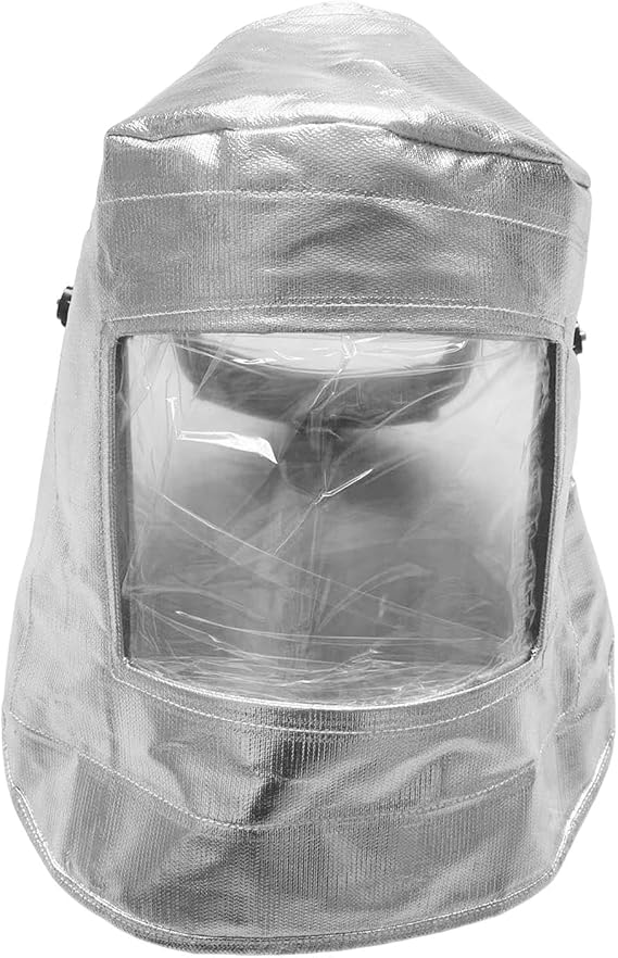 Menolana Fire Resistant Helmet Face Shield Hood, Head Mounted Protection Aluminum Foil Heat Cover, Welding Protective Cover for Metal Oil, Wood Ceramics