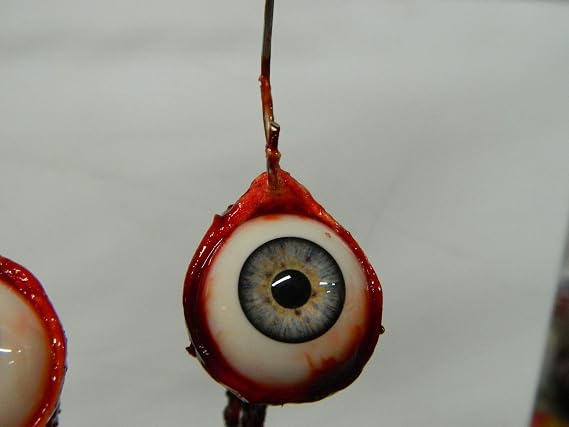 Ripped Out Eyeball Hooked Ornament, Santa's Watching! Blue