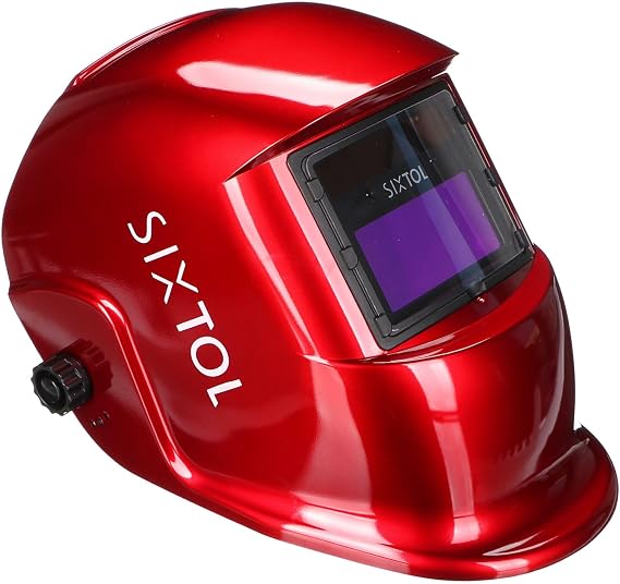 Welding MASK 2 Solar Automatic Darkening Welding Helmet Welding Mask Grinding Function Wide Shade 4/9-13 Welding Helmet for Tig Mig Arc Red