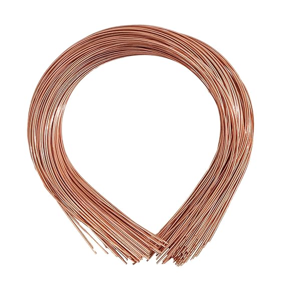 50Pcs Plain Metal Headbands for Crafts Thin Wire Hairband Smooth DIY Craft Supplies Handmade Blank Headbands for Crafting Headband Frame, Copper