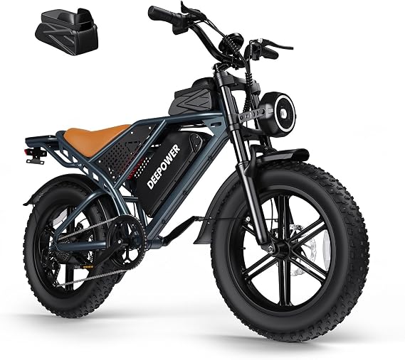 Electric Bike for Adults,2000W Peak Motor&28MPH Electric Dirt Bike,48V 20AH/35AH/60AH Battery, 70-160 Max Miles,Dual Suspension Ebikes for Adults, 20" Fat Tire E Bike