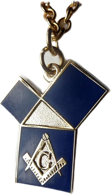Euclid's 47th Problem Pythagorean Theorem Freemason Masonic Pendant Necklace w/chain