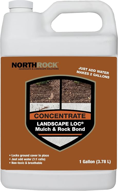 Mulch & Rock Bond Concentrated Formula, 1 Gallon | Mulch & Rock Bond Concentrate, Glue for Landscaping, Binding for Mulch & Rock, Locking Adhesive, Spray