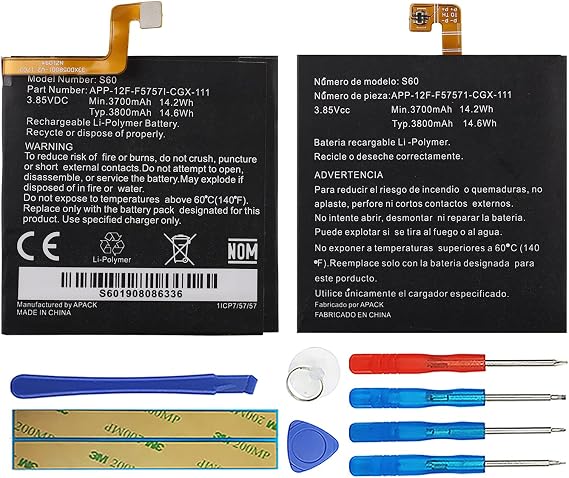 Duotipa Battery Cat S60 Compatible with Caterpillar Cat S60 APP-12F-F57571-CGX-111 Battery