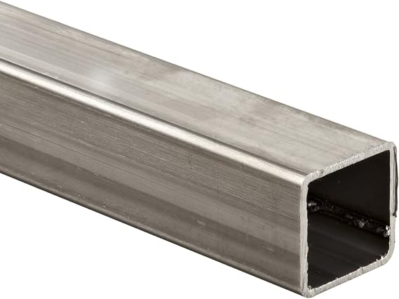 304 Stainless Steel Square Tubing, ASTM A554, 3" Height, 0.12" Wall, 12" Length, OnlineMetals