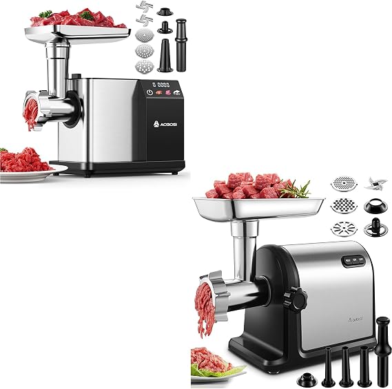 AAOBOSI 3000W Meat Grinder Electric, AAOBOSI Heavy Duty Stainless Steel Meat Grinder