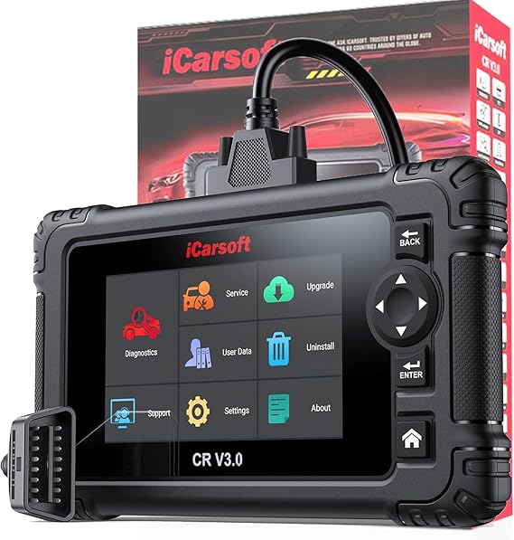 iCarsoft CR V3.0 (2026) Scan Tool Bidirectional OBD2 Scanner Diagnostic Tool for All Cars, 45 Reset,All System Diagnose, 4000+ Active Test, Battery Test-Customizable Diagnosis for 10 Car Brands
