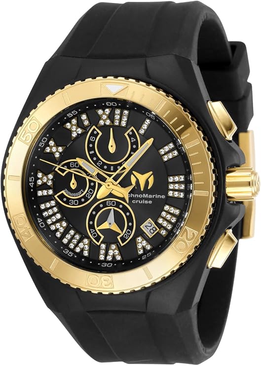 Technomarine Men's Cruise Star TM-119016 Quartz Watch, Black, Black///White, Strap