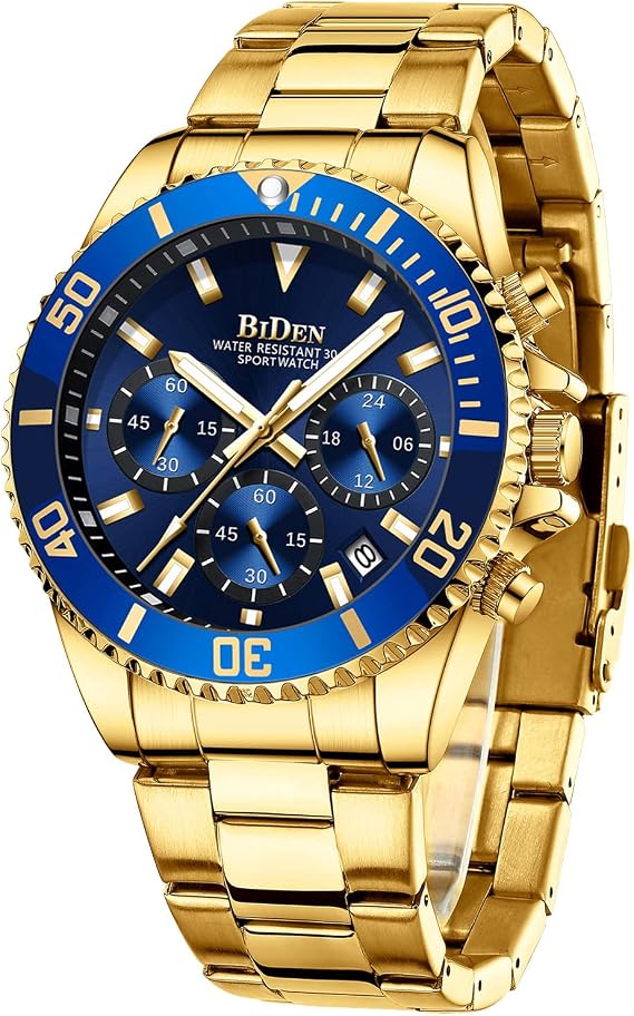 Biden BIDEN-0163 Men's Analogue Quartz Watch with Stainless Steel Strap