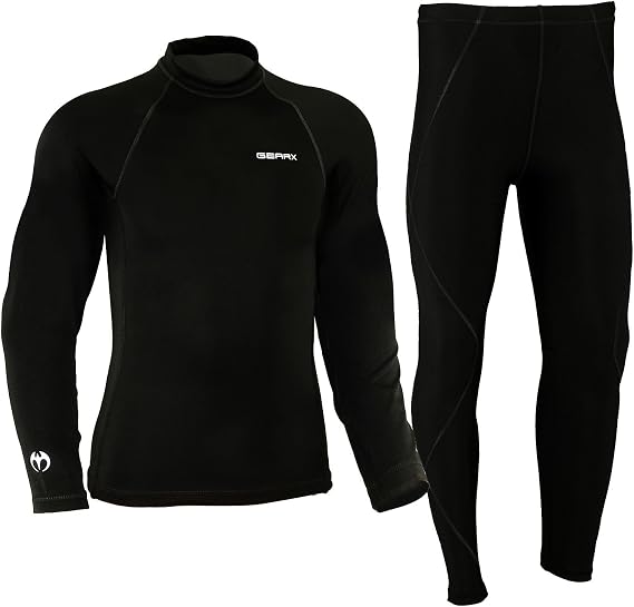 Roubaix Thermal Warm Undershirt For Motorcycle Compression Clothing - Black