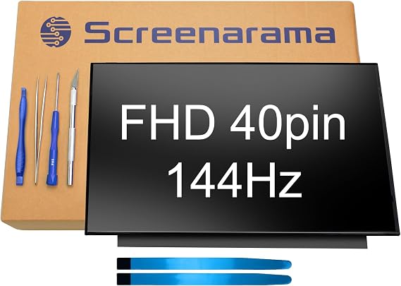 SCREENARAMA New Screen Replacement for ASUS ROG Strix G712LU G712LW | 40pin 144Hz FHD Matte IPS 1920x1080 LCD LED Display with Tools and Tape