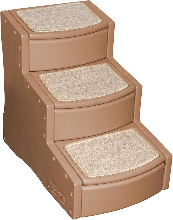 Pet Gear Easy Step III Pet Stairs, 3-step/for cats and dogs up to 150-pounds, Large, Cocoa