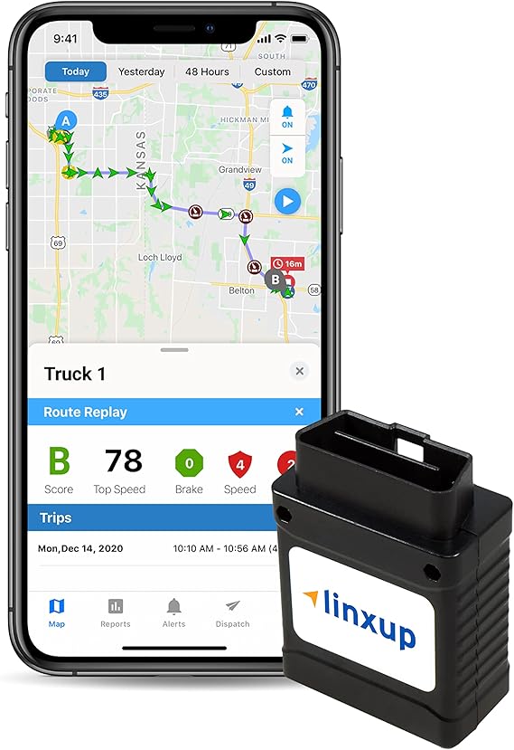 Linxup Fleet GPS Tracker and Monitoring System: Real-Time Location Company Vehicle Tracking, Monitoring, and Alerts for Professional Vehicles and Fleets