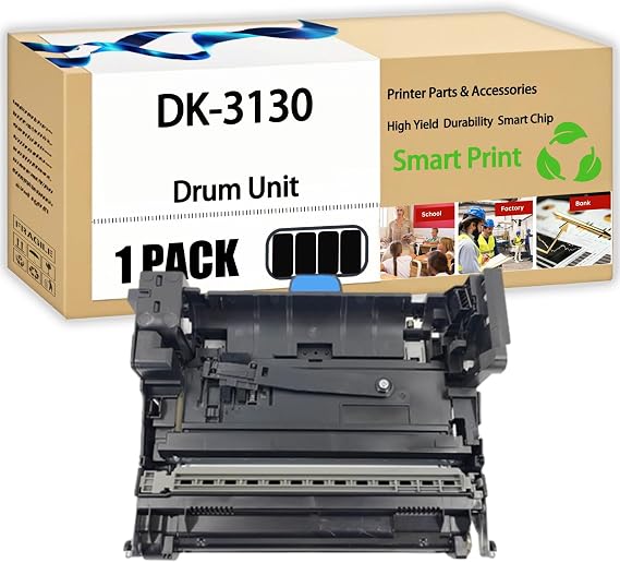 Compatible for Kyocera DK-3130 Drum Unit FS-4100DN FS-4200DN FS-4300DN ECOSYS M3550idn M3560idn Printers, High Yield 110000 Pages, with Chip (1 Pack Black)