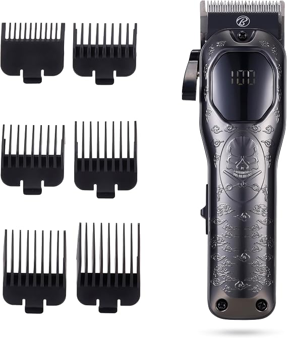 Bally - Cordless Hair and Beard Trimmer Kit with Guide Combs and Case | Rechargeable Battery, LED Display, Hair Beard Grooming, Multiple Guide Combs, Precision Cutting