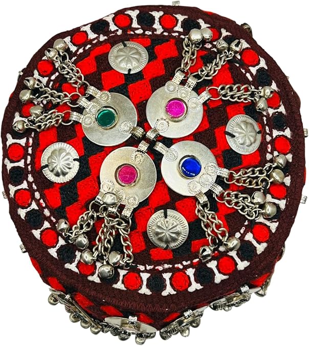 Afghan kuchi Handmade Traditional Haleema Sultan Style Headdress With Cap