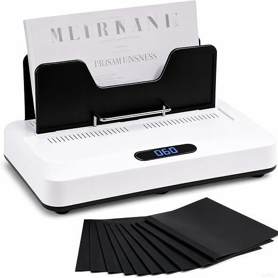 Thermal Binding Machine, Digital Touch Panel with 20 Thermal Binding Covers, No Preheat Time, 500 Sheet Capacity Electric Book Binder for A4/A5/Letter Size Documents, Office, School & Home Project