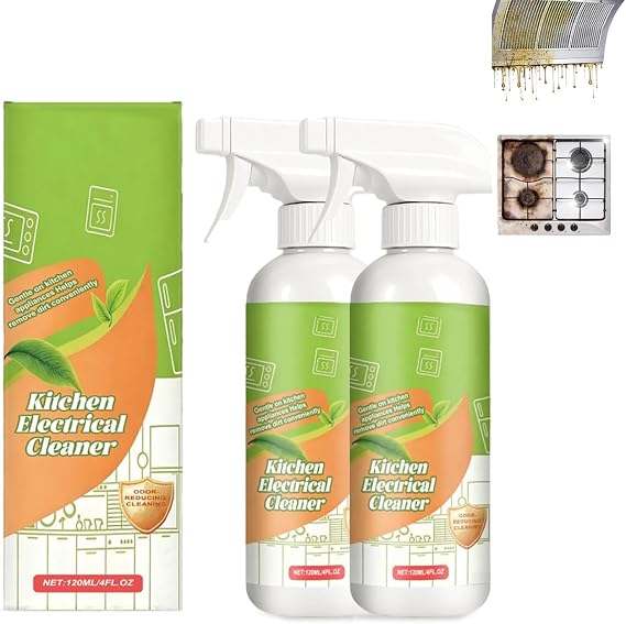 2026 Fly Spray Cleanse Household Formula,Kitchen Appliance Cleaner Spray,Multi-Purpose Degreaser for Oven,Stove, Range Hood & Countertops, Daily Cleaning, Fresh & Easy Wipe Clean (2PCS*120ML)