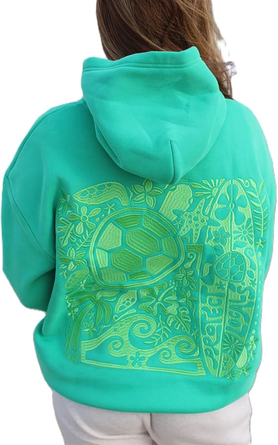 Preppy Embroidered Flower Hoodies for Teen Girl Women Y2K Back Graphic Printed Oversized Pullover Hooded Sweatshirts