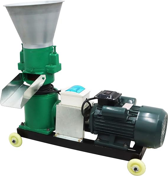 5mm Feed Pellet Mill Machine Animal Feed Pellet Maker Pelletizer Machine Animal Feed with 2 Rollers 220V 3KW 150kg/h