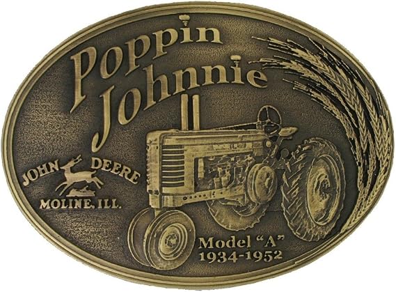 Montana Silversmiths Men's Model A Poppin Johnnie Heritage Attitude Belt Buckle Silver One Size