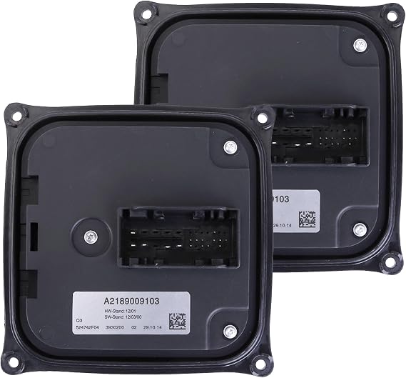 2PCS Xenon HID Ballast Headlight Control Unit Module for Mercedes-Benz C Class W204 2010-2014, for CLS Class W218 2011-2014, HID Headlight Headlamp Ballast Replace A2189000002 A2189009901 A2189009103