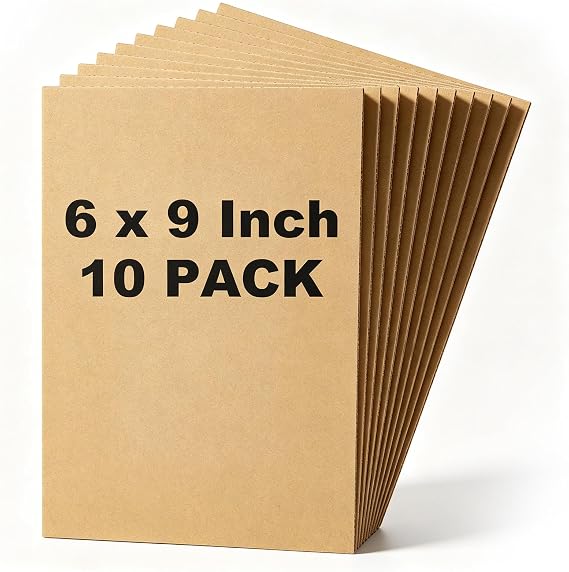 Henoyso 10 Pack 6 X 9 Inch Brown Cardboard Sheets