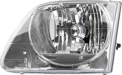 Left Headlight Assembly Drivers Side Compatible with 1997-2002 Ford Expedition 1997-2003 F-150 2004 F-150 Heritage 1997-1999 F-250 FO2502182