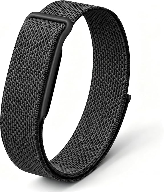Nylon Sport Replacement Strap Compatible with Google Fitbit Air | Lightweight Soft Loop Band for Women Men, Micro-Adjustable Breathable Wristband