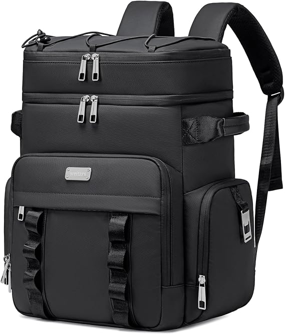 Weitars Insulated Cooler Backpack,Double Deck Waterproof Soft Cooler Bag,Backpack Coolers Leak Proof Lunch Backpack for Men Women for Travel,Camping,Picnic,Beach,Picnic,Outdoor 31L/52 Can