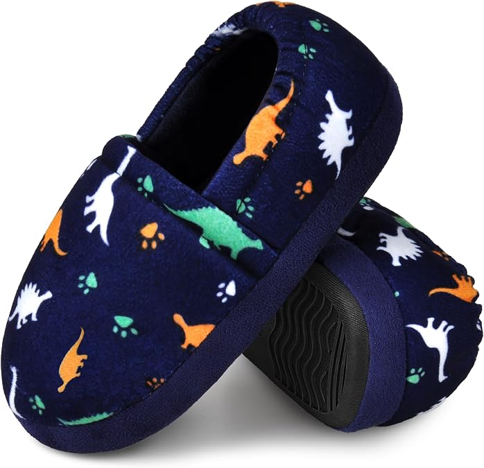 Kids Slippers Boys House shoes Anti Skid Bedroom Dinosaur