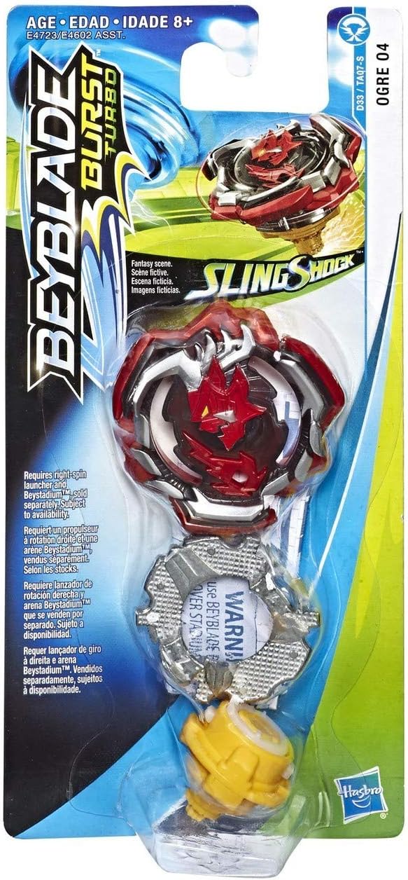 Beyblade Burst Turbo Slingshock Ogre O4 Single Battling Top, Right-Spin Attack Type, Age 8