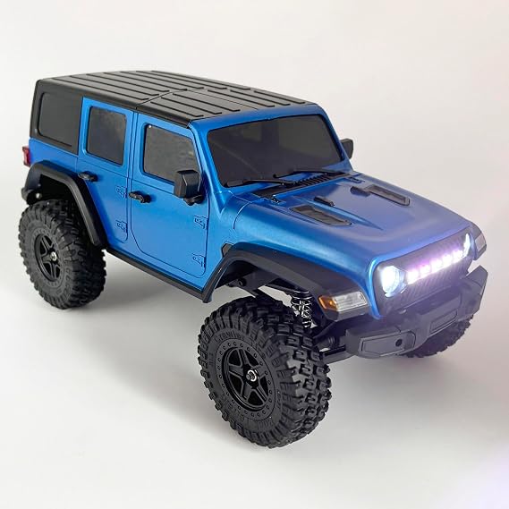 HLSFWDRIVE 1/18 RC Crawler Jeep RC Truck 4x4 Off Road Remote Control Rock Crawler RTR All Terrain Proportional Control 370 Motor Upgraded Chassis 3 Speed Outdoor Indoor Hobby Model Adult