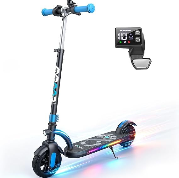 Gyroor H40 Kids Electric Scooter 180W 10MPH LED Lights Ages 6 12