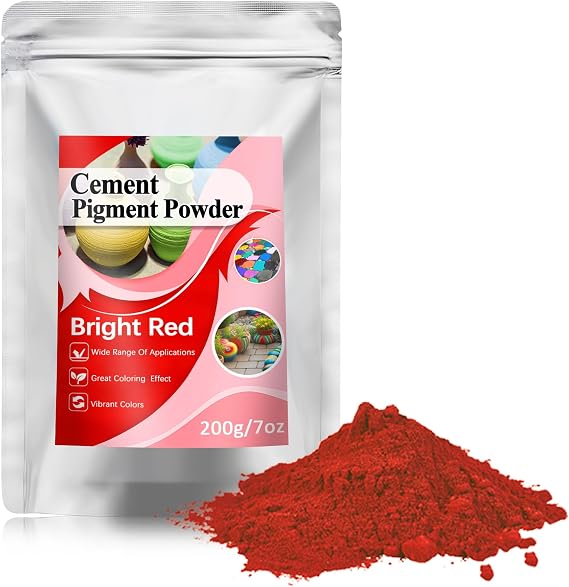 Matte Iron Oxide Pigment Powder, Concrete dye, Grout Colorant, Color Dye for Cement Epoxy Stucco Plaster Mortar Paint Coating- 7 Oz (Brilliant)