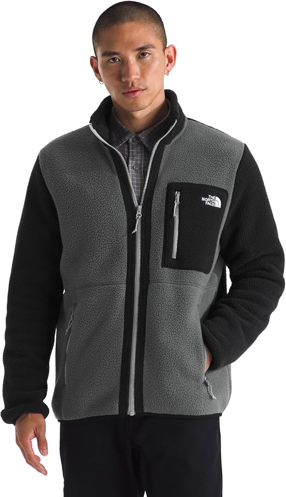 THE NORTH FACE Men's Yumiori Full Zip Jacket | Lightweight Fleece Coat With Embroidered Logo, Zip Pockets