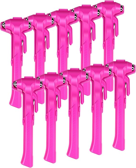 10 Pack Car Emergency Escape Tool with Window Breaker and Seatbelt Cutter, 3-in-1 Automotive Safety Hammer Tool for Family Car Accidents Life Saving Survival