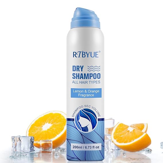 Instant Dry Refresh Shampoo for Added Hair Texture and Body - Lemon Fragrance, Waterless, Convenient for Travel, 6.73 OZ Bottle