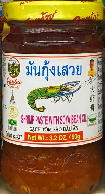 SHRIMP PASTE WITH SOYA BEAN OIL Pantai Brand Tomalley Thai Seasoning 90g