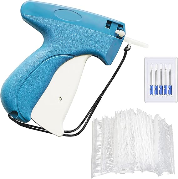 Tagging Gun for Clothing, 1606pcs Price Tag Gun Kit for Clothes Labeler | Garment Tag Attacher Gun with 6 Steel Needles and 1600 1-in Barbs Fasteners (Not Stitch Gun)