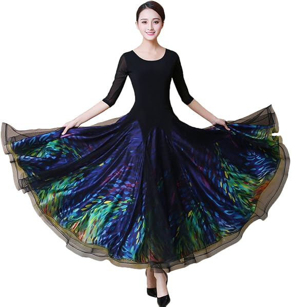Women Ballroom Dance Dress Standard Dance Flamenco Dresses Waltz Foxtrot Dance Dress Competition Elegant Dresses