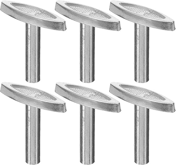 Alipis Music Box Winding Key 6pcs Silver Plated Metal Winder T-Bar Replacement Musical Mechanism Movement Knob for DIY