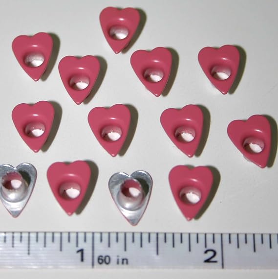 Bulk 3/16" Mod Pink Aluminum Heart Eyelets - 500 Pack