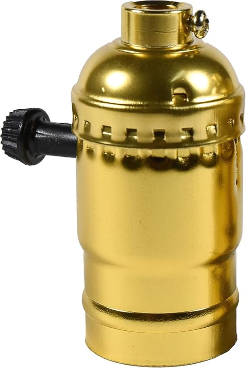 HQRP 3-Way Lamp Socket Replacement E26/E27 Bulb Socket Vintage 250W 250V Antique Lamp Socket Dimmer Switch Table DIY Light Parts Vintage Retro Lamp Socket Replace Pendant Lamp Sockets and Lamp Parts