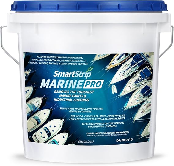 Dumond Smart Strip Marine PRO Paint Remover, Removes Multiple Layers of Paints & Coatings from Hulls, Anchors, Railings, Decking, etc. on Marine Vessels, Boats, Ships, Yachts, Sailboats, etc, 1 Gallon