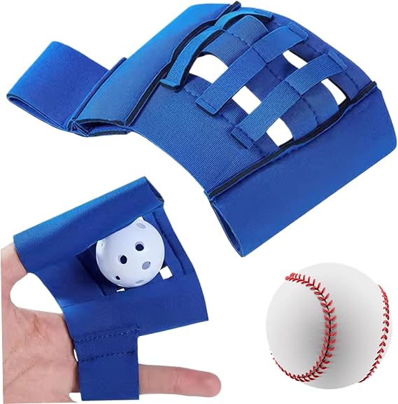 Mini Baseball Glove for Baseball &amp; Softball, Polyester Training Glove for Kids, Adults, Teens, 3.5x5.7 Inch Blue Color on Finger to Catch Golf-Sized Balls Mini Baseb